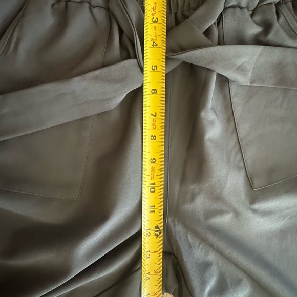 Grace Karin Dark Gray Slacks Women’s Size M Elastic High Waist with Tie Belt EUC - Picture 9 of 16